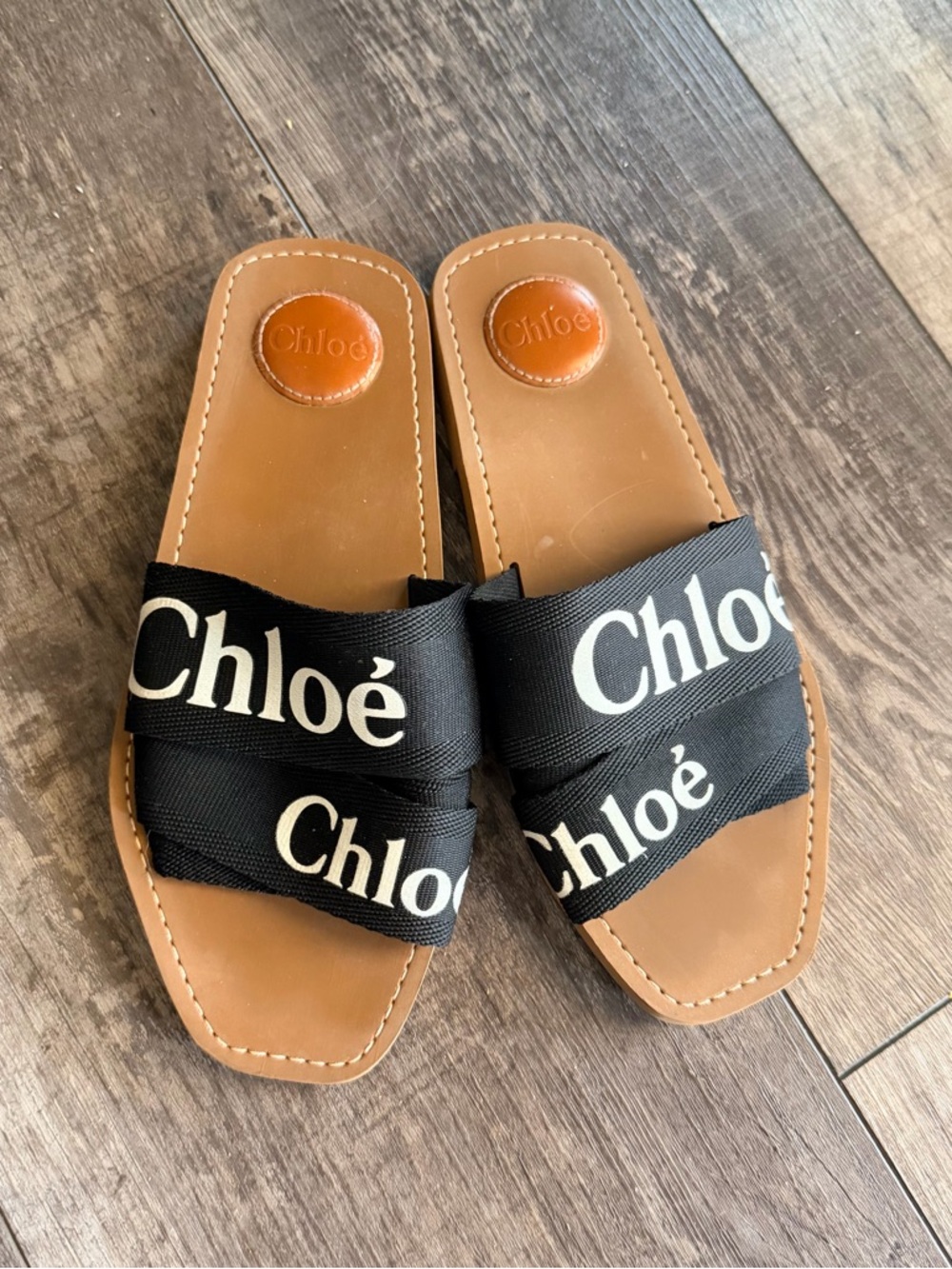 Chloé Logo Slide Sandals